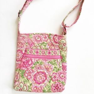 Vera Bradley Pink / Green crossbody bag.